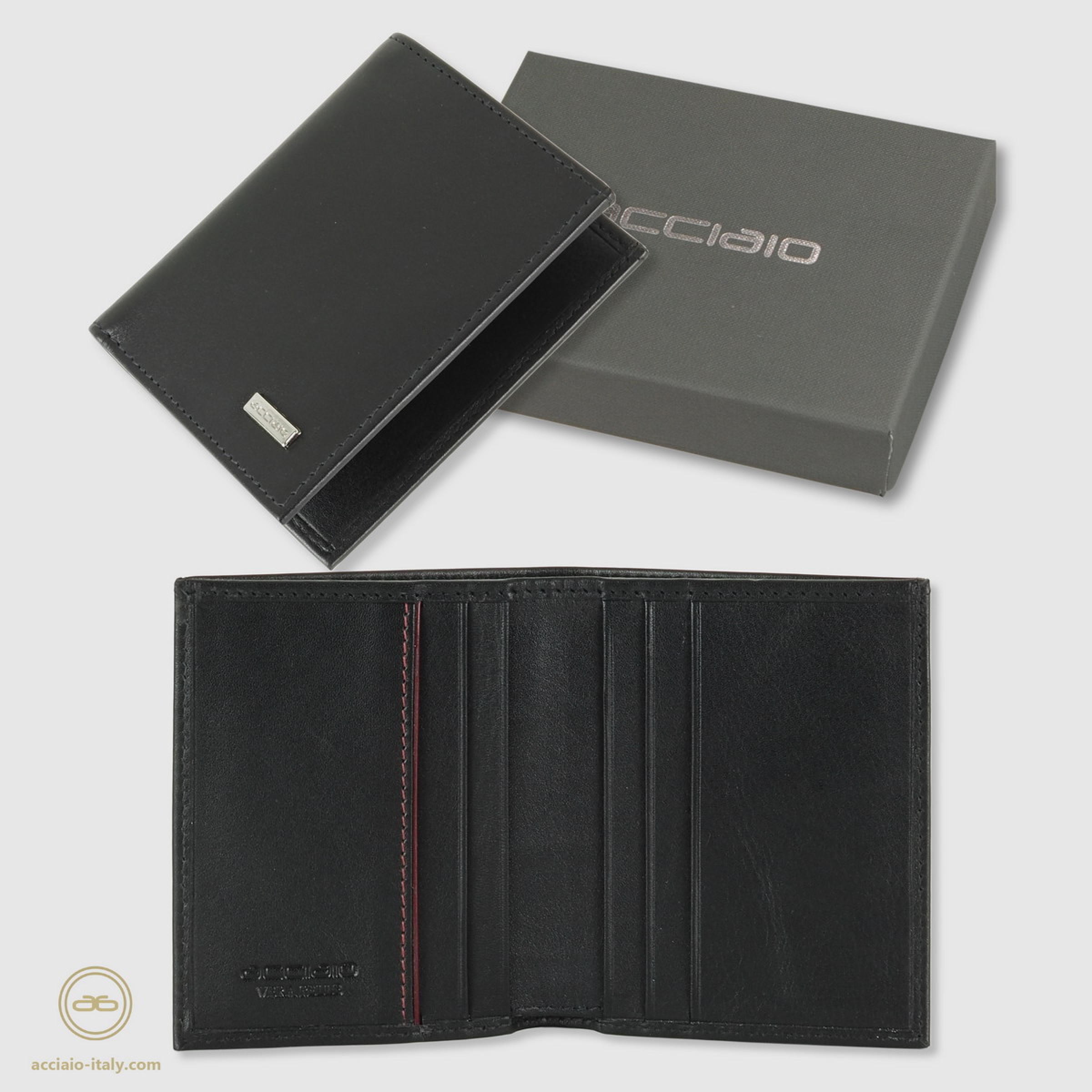 Runmeihe Portafoglio Uomo Sottile In Pelle – Nero Minimalista Con Slot E Tasche Per Viaggi E Lavoro