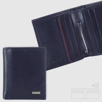 Pocket Wallet money clip in Smooth Leather Ink Blue