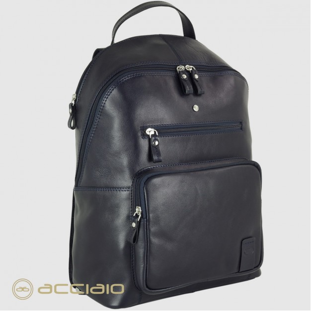 Laptop leather backpack Carnaby St. 15" Blue