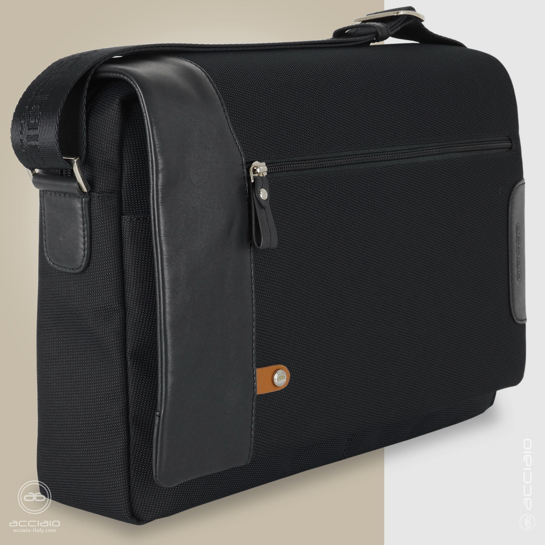 messenger shoulder bag, laptop bag black