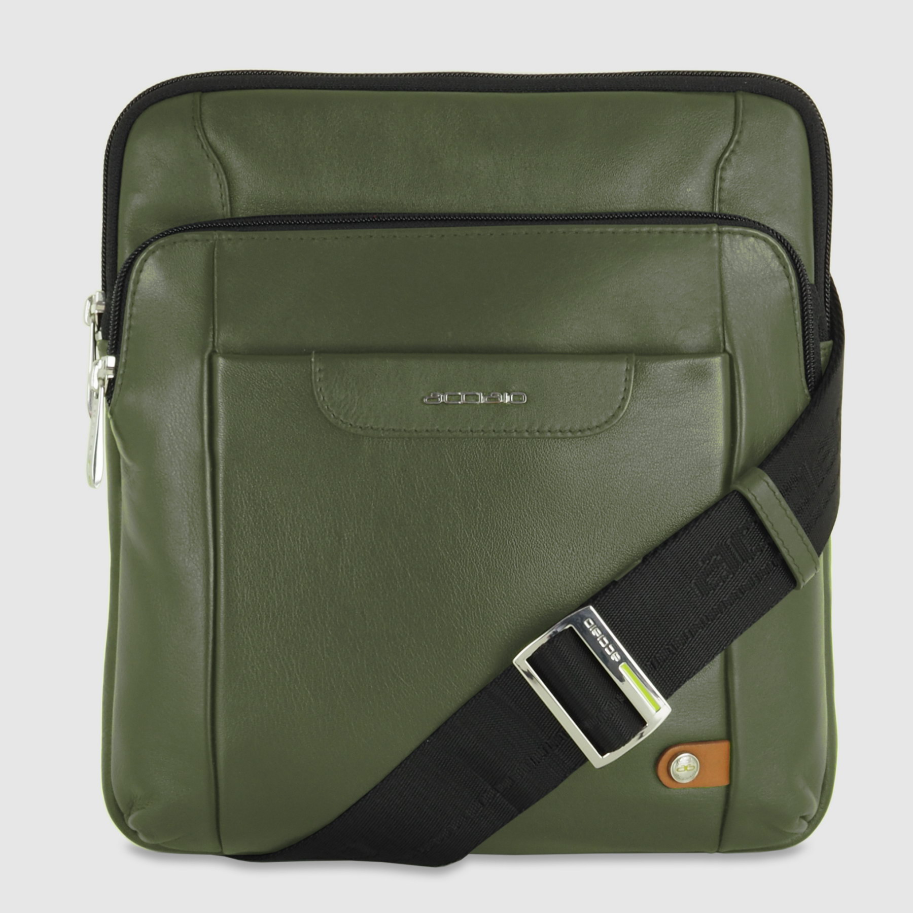 borsello uomo in pelle verde