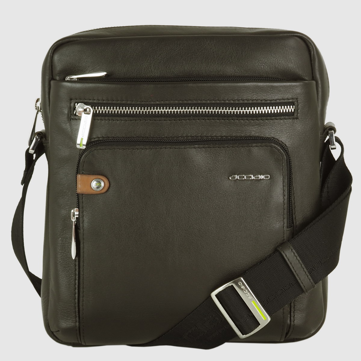 men's shoulder bag large in leather brown