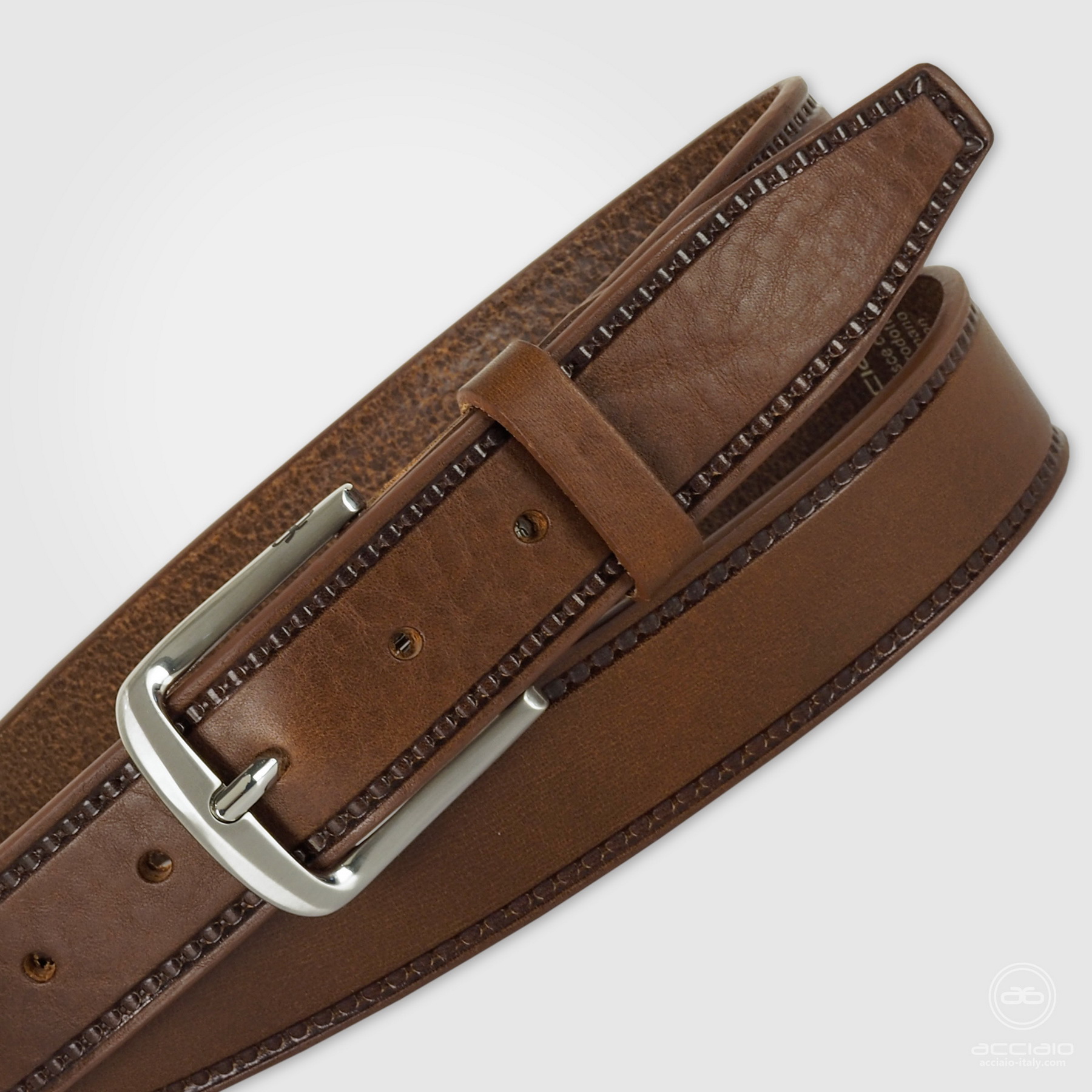 cintura sportiva in cuoio da uomo