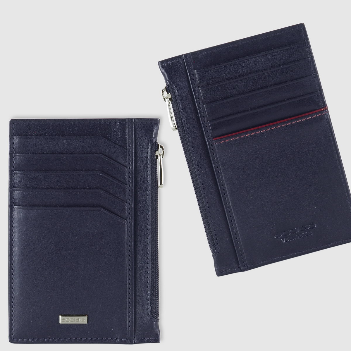 Leather Credit card holder flat zip