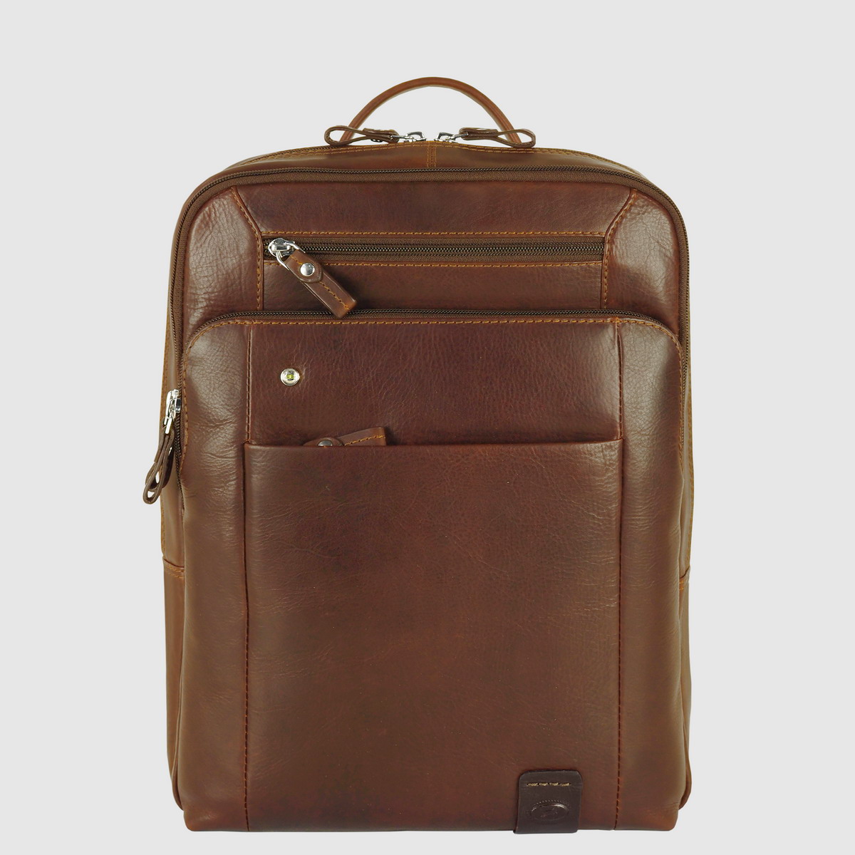 laptop leather backpack small